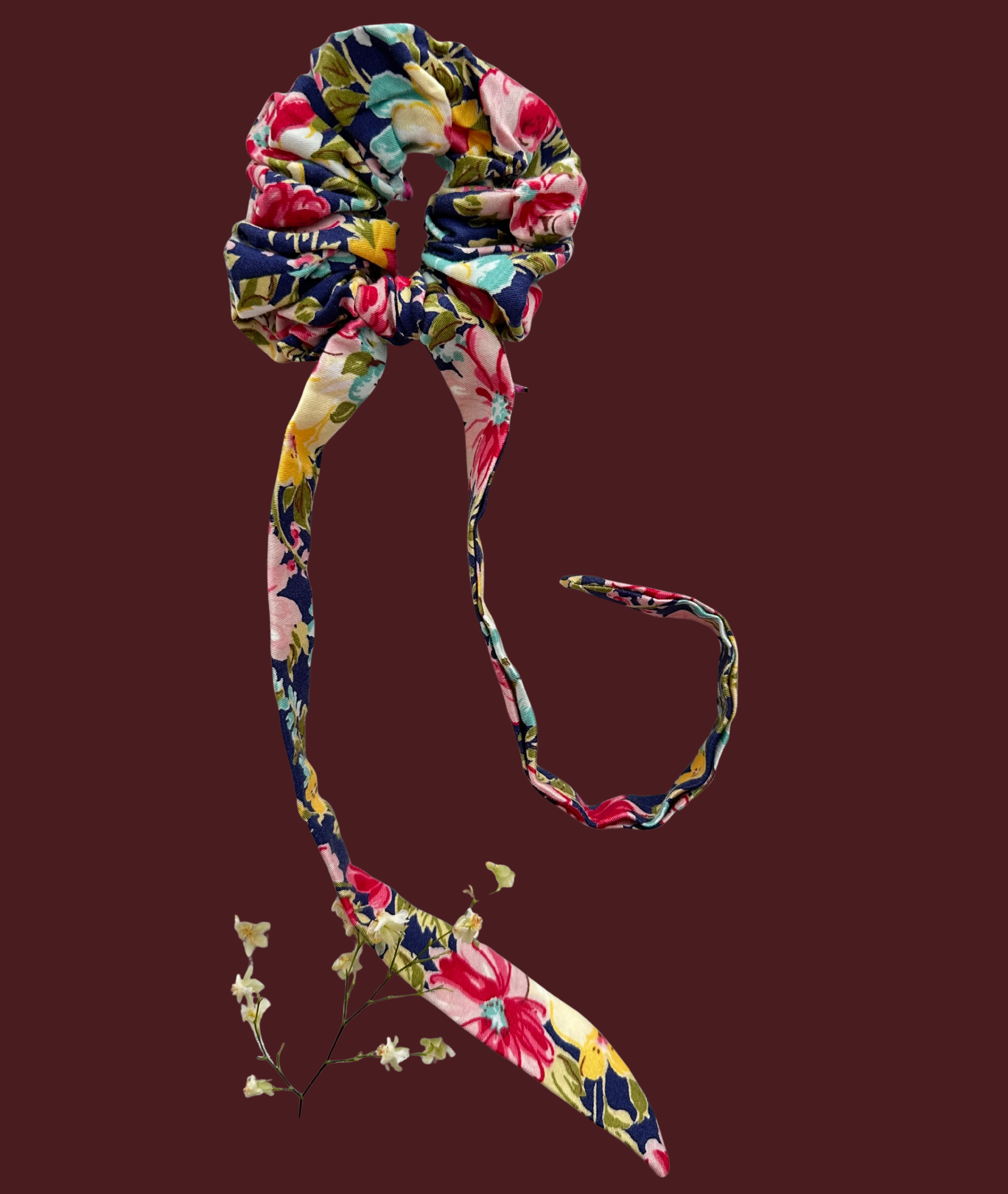 Ribbon Tie Scrunchie- Elena