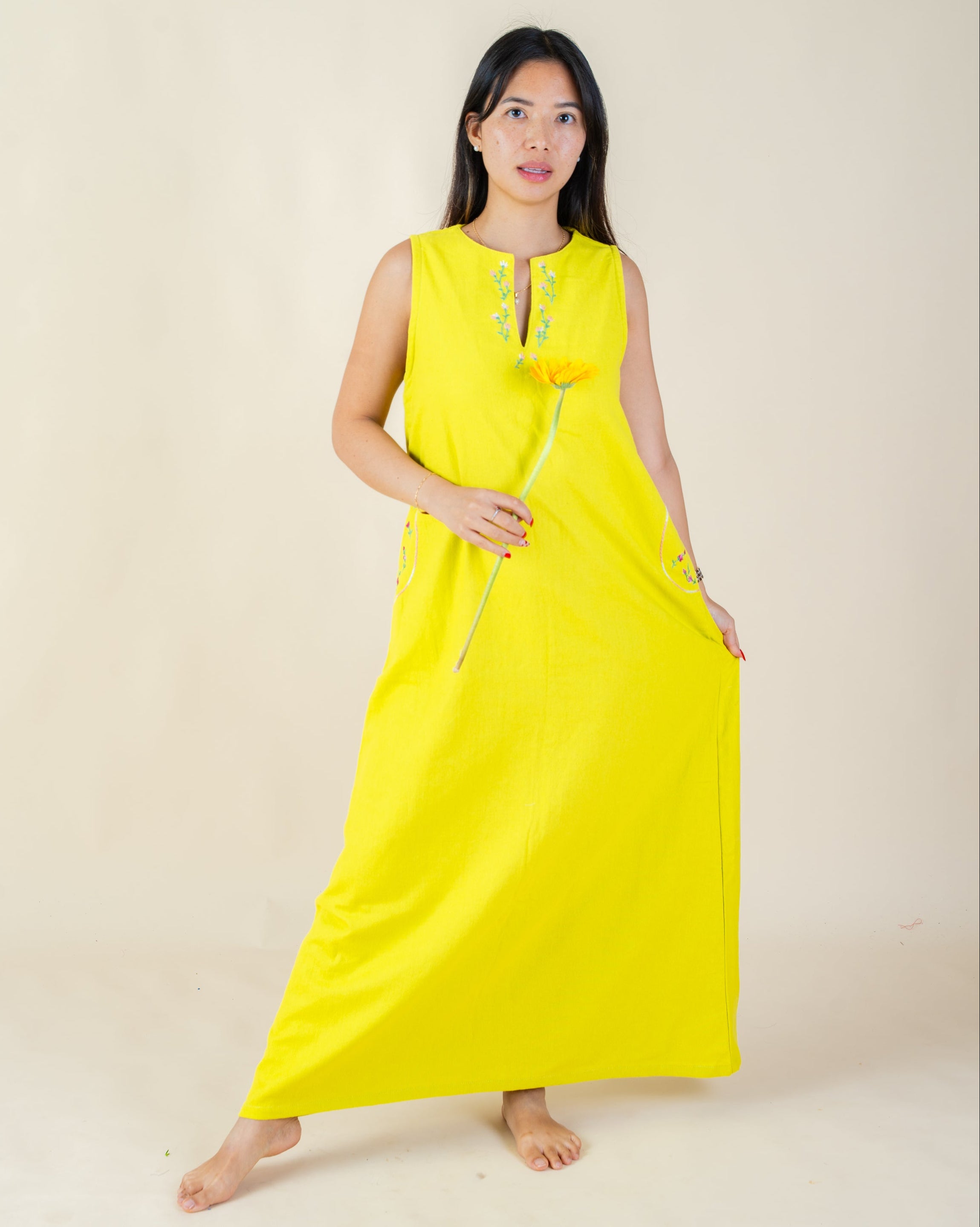 Irene Soft Ritual Dress- Embroidered Back
