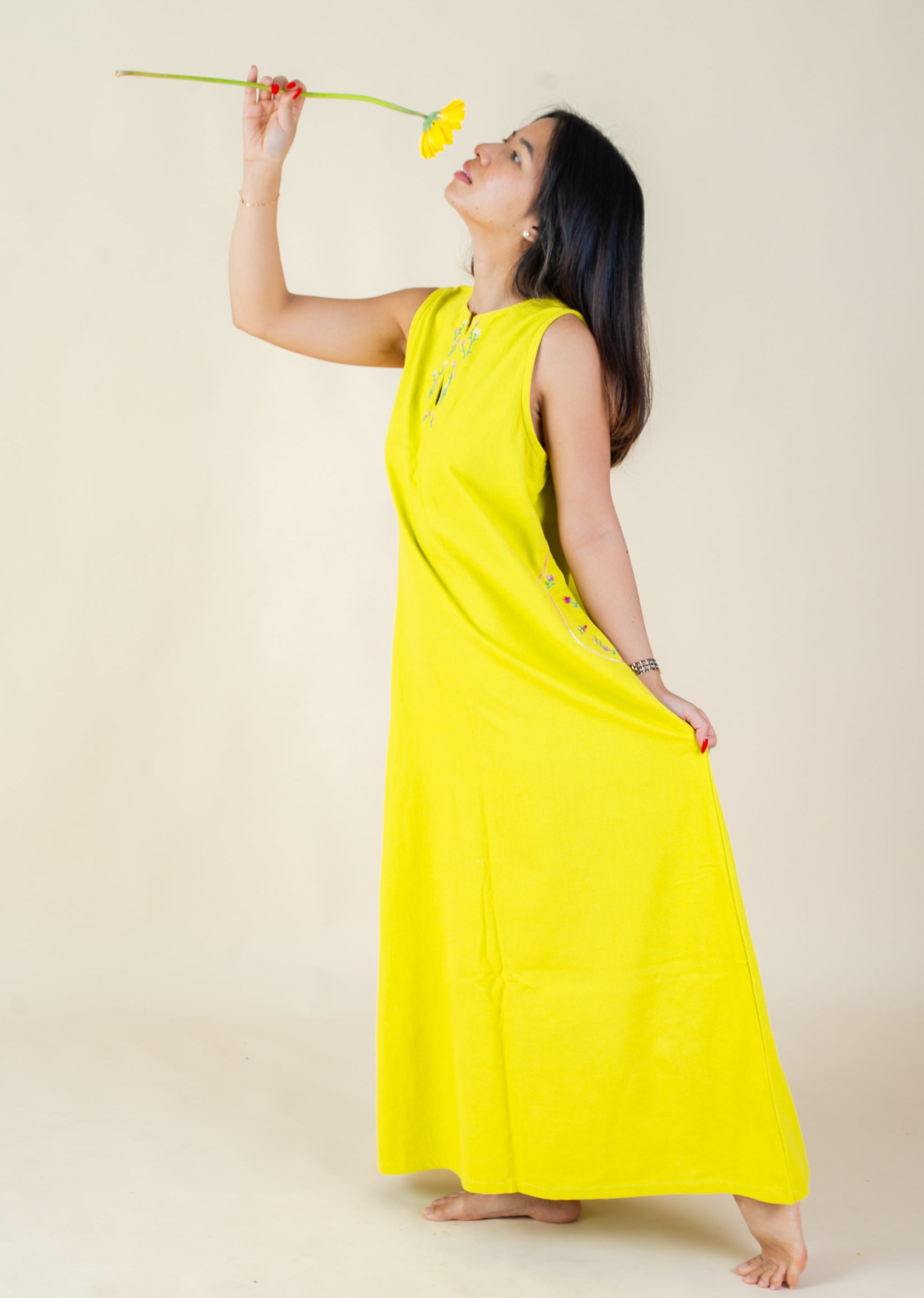 Irene Soft Ritual Dress- Embroidered Back