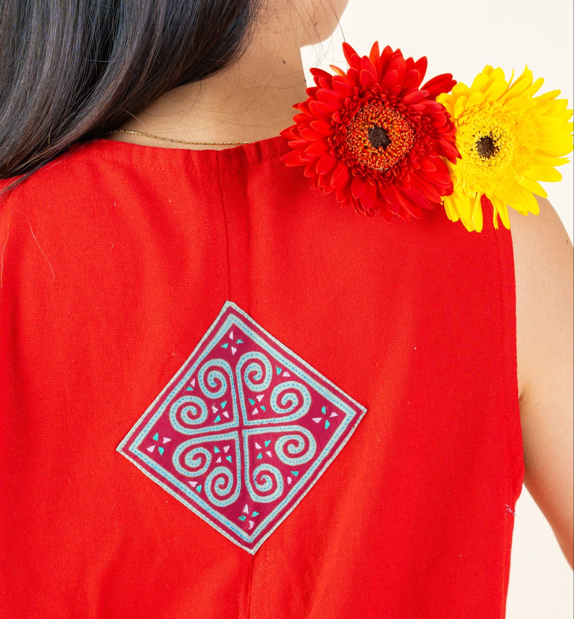 Laura Soft Ritual Dress- Embroidered Back