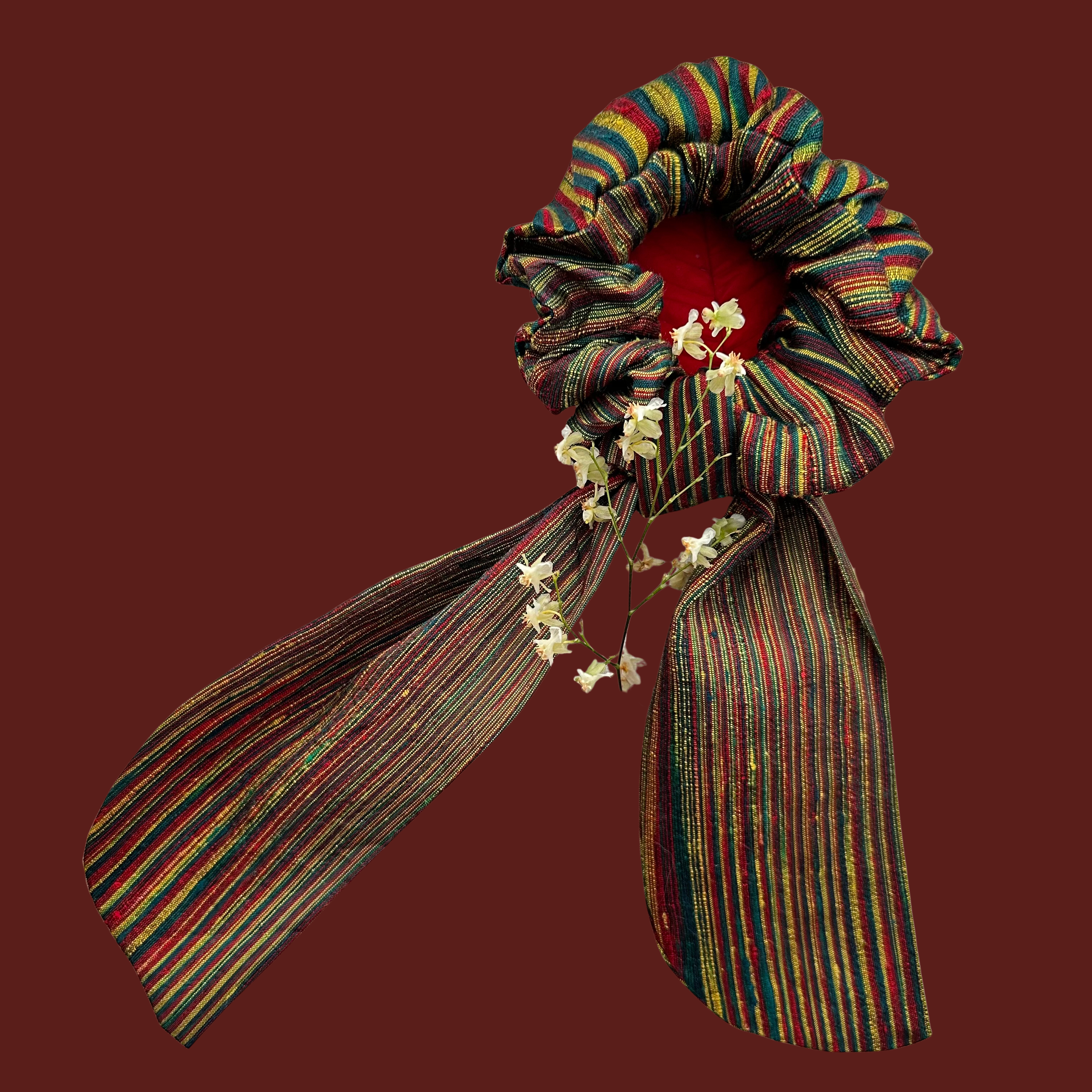 Silk Petite Bow Scrunchie- Marta