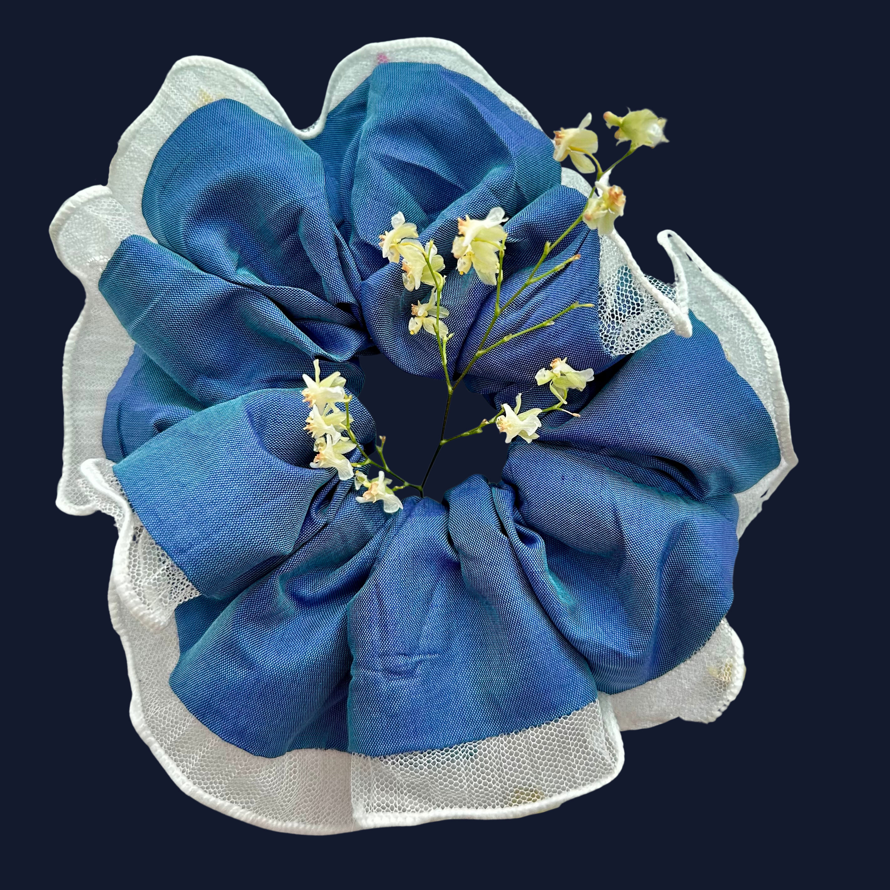 Silk  Bloom Scrunchie- Nina