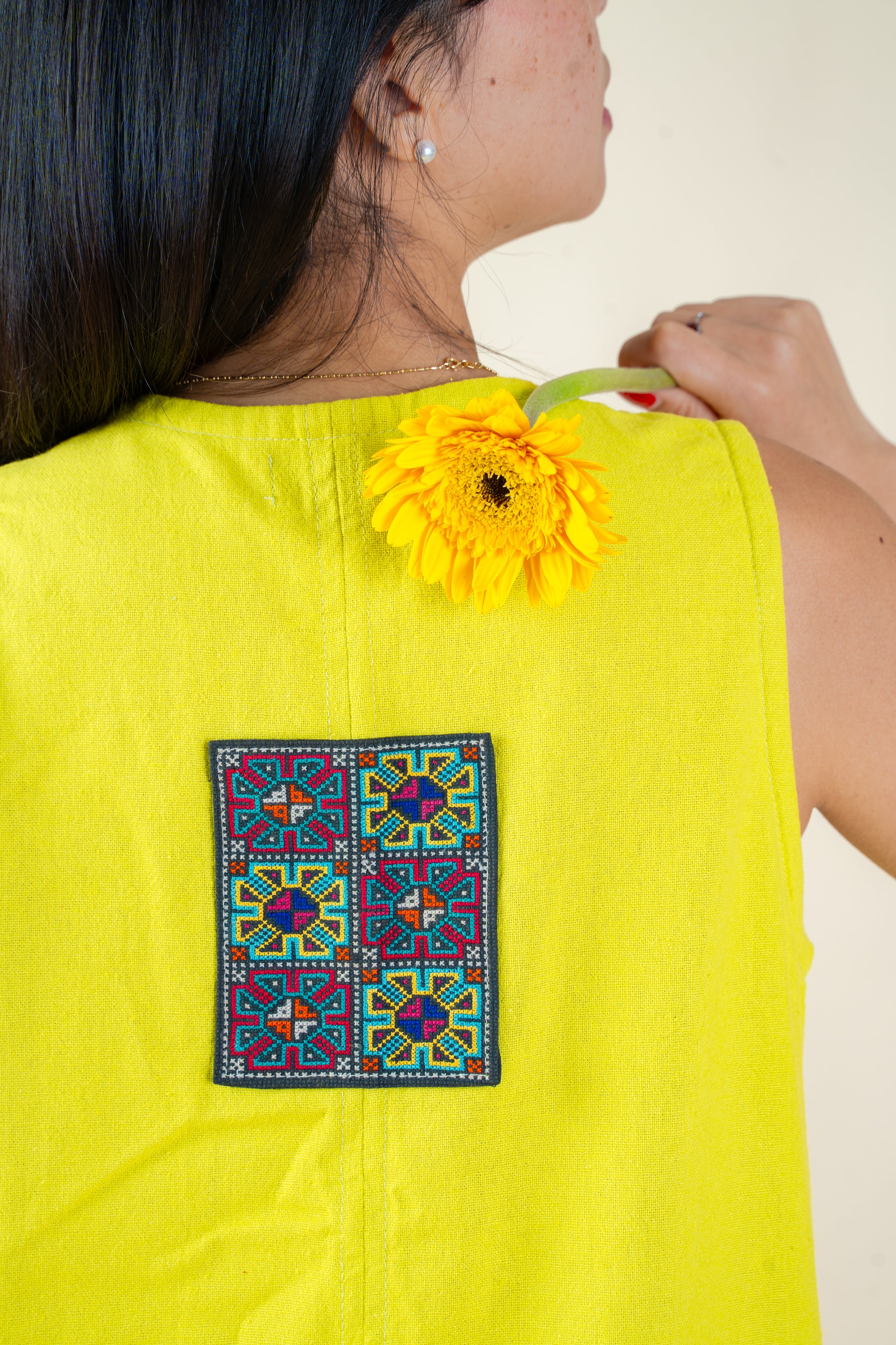 Irene Soft  Ritual Dress- Embroidered Back