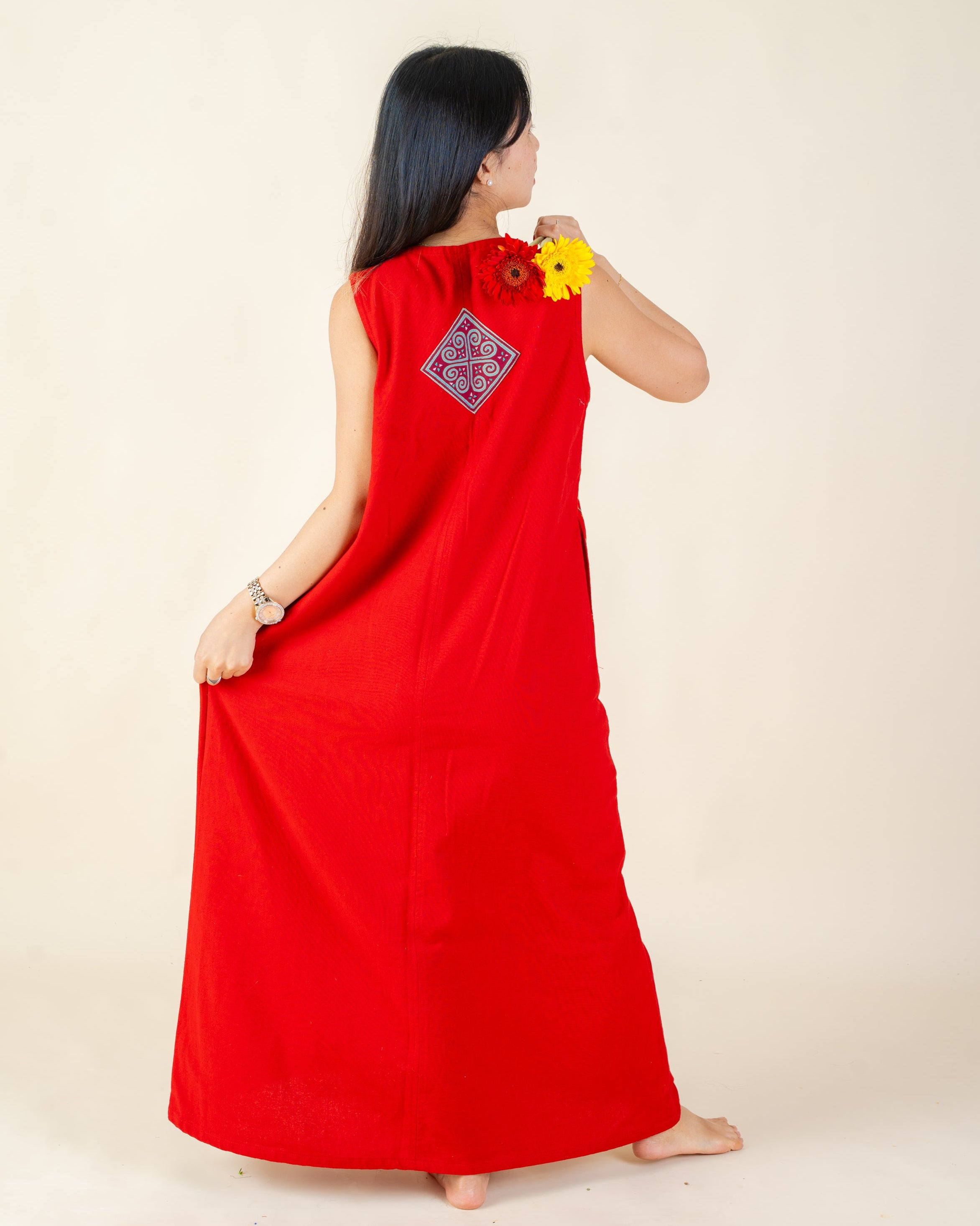 Laura Soft  Ritual Dress- Embroidered Back