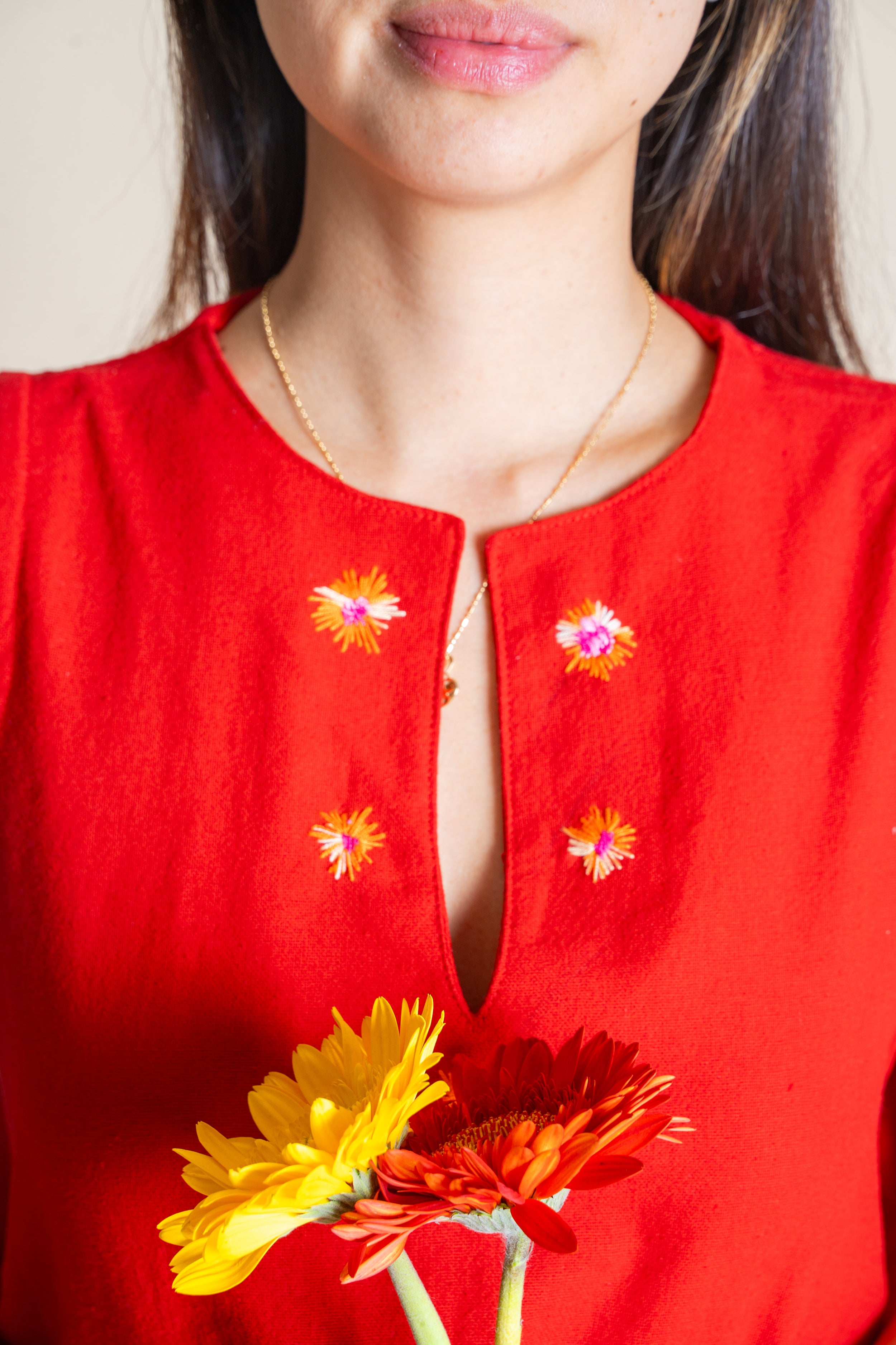 Laura Soft  Ritual Dress- Embroidered Back